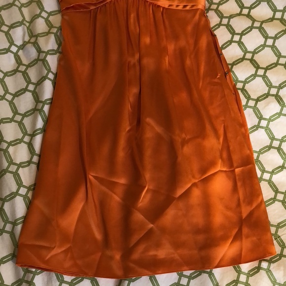BCBGMaxazria 🍑 Sweetheart Neck Nectarine 🍑 Orange Bow Strapless Dress size 0 - Picture 5 of 10